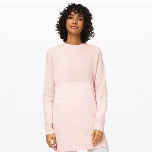 Lululemon restful intention sweater euc M pink
